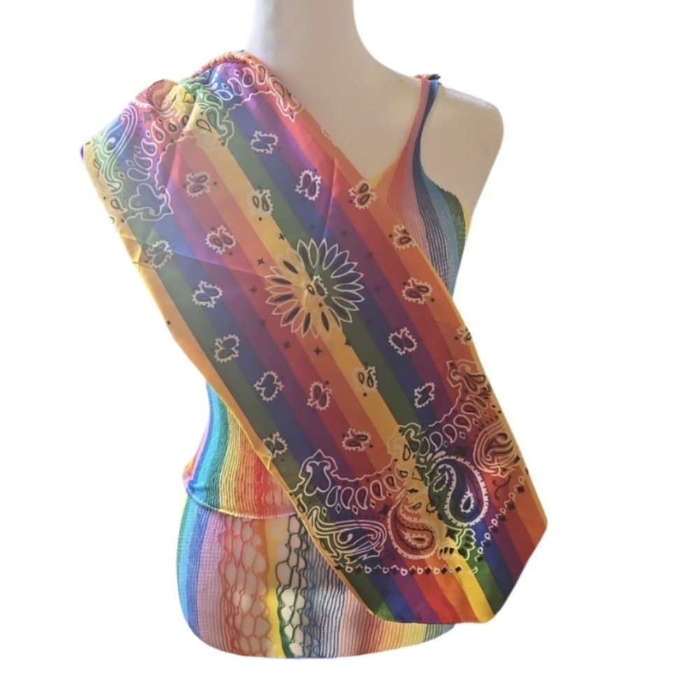 Bandana Hair Accessories Rainbow multicolored LGBTQIA+ Pride Square shaped - Picture 17 of 17